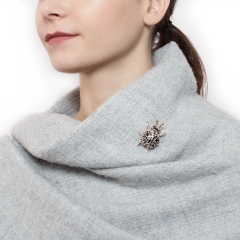 Брошь Скарабей FAN-06453 BW/RG Shadore