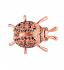 Брошь Скарабей FAN-06453 BW/RG Shadore