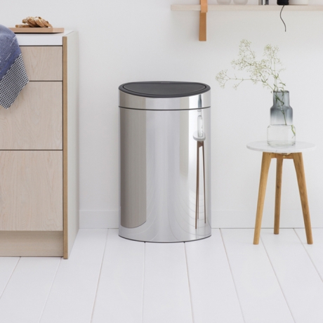 Мусорный бак Touch Bin New (40 л), Стальной полированный Brabantia