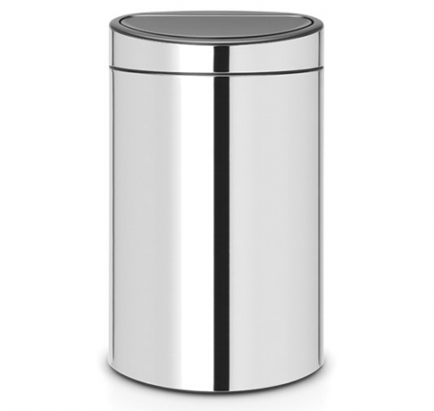 Мусорный бак Touch Bin New (40 л), Стальной полированный Brabantia