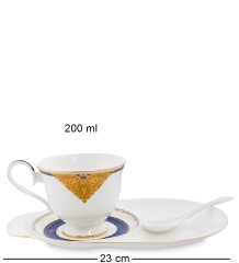 JK-198 Чайная пара "Золотой Палермо" (Gold Palermo Pavone)