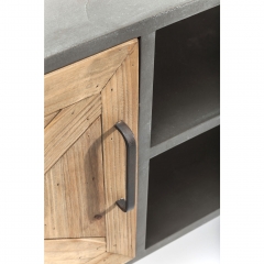 Тумба под ТВ X Factory, коллекция "Икс фэктори" 160*58*40, МДФ, Ель, Сталь, Коричневый