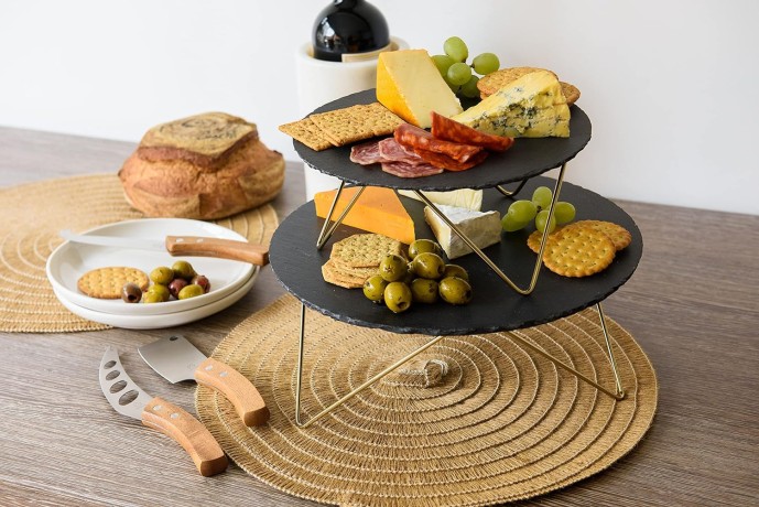 Двухъярусное сервировочное блюдо, 30,5x30,5x24 см. Kitchen Craft