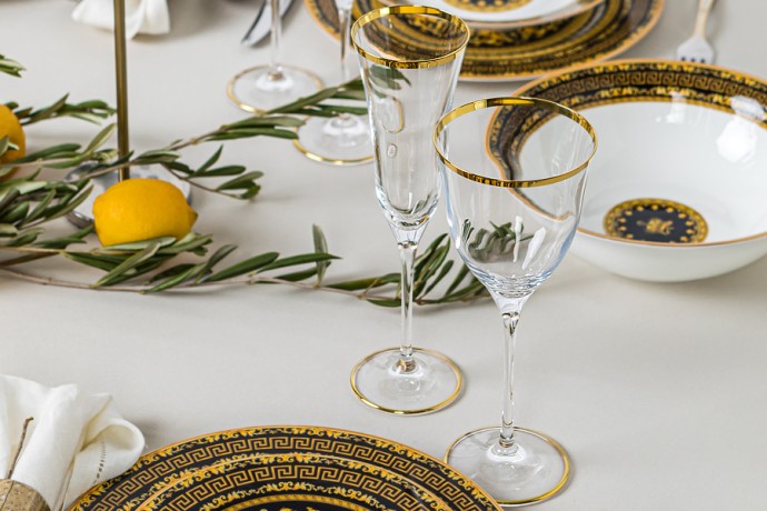 Набор бокалов для шампанского Сабина золото, 0,175 л. 6 шт. Same