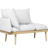 Диван 1,5-местный Lounge Around Oak in Sterling, 127х74,5 см, дуб/светло-серый