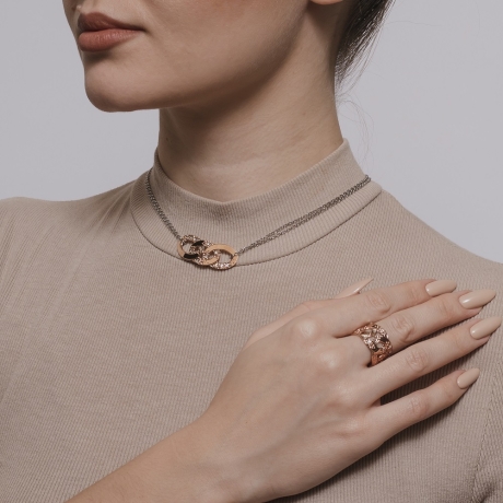 Кольцо XAN186RS BW/RG Boccadamo