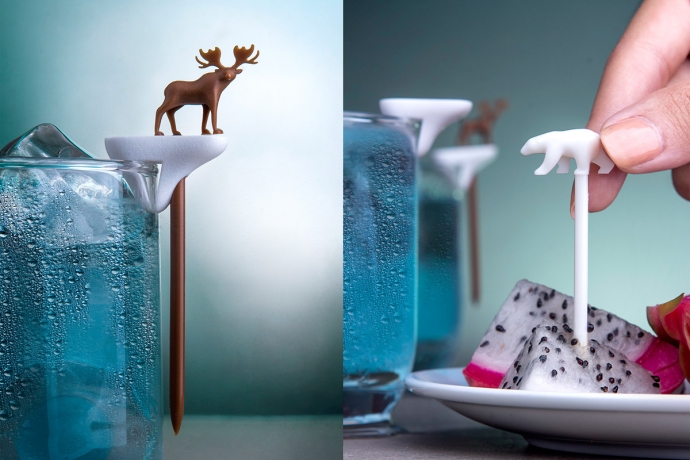 Набор шпажек-маркеров для бокалов Cool animal, Qualy