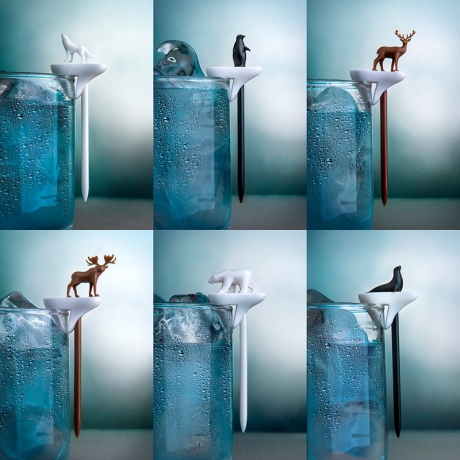 Набор шпажек-маркеров для бокалов Cool animal, Qualy