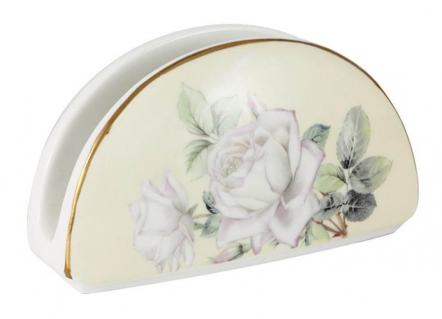 Салфетница "Белые розы" Colombo, 10 см.