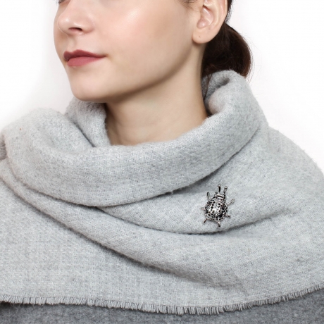 Брошь Скарабей FAN-06453.1 BW/S Shadore