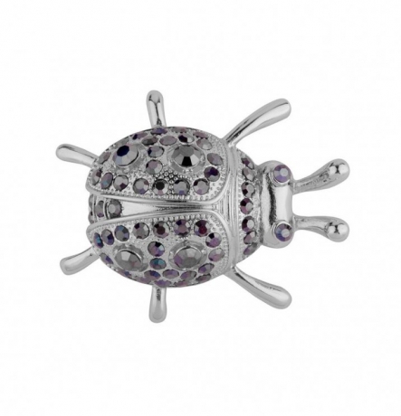 Брошь Скарабей FAN-06453.1 BW/S Shadore