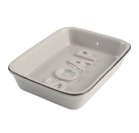 Мыльнца, 12,5x9,5x2,5 см. "Ocean" Grey T&G