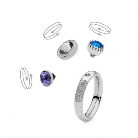 Кольцо - база deluxe small silver 16.5 мм 626658 S Qudo