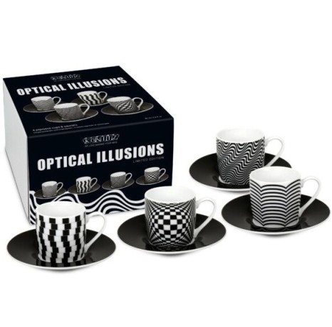 Кофейный набор эспрессо "Оптические иллюзии" 4 шт. Koenitz