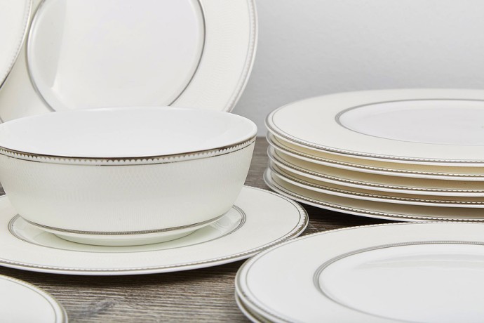 Обеденный сервиз Жемчуг, 6 персон, 21 предмет Emily