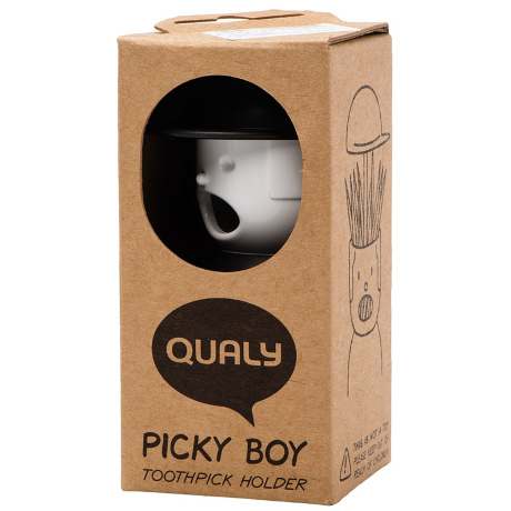 Держатель для зубочисток Picky Boy, черный, Qualy