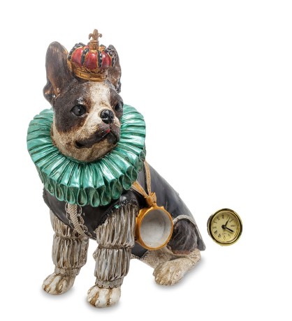 NS-175 Статуэтка с часами "Собака Элизабет"