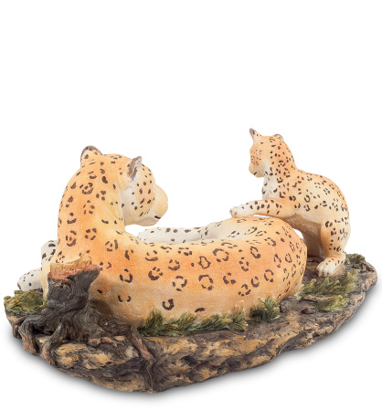 WS-702 Статуэтка "Леопард с детенышем"