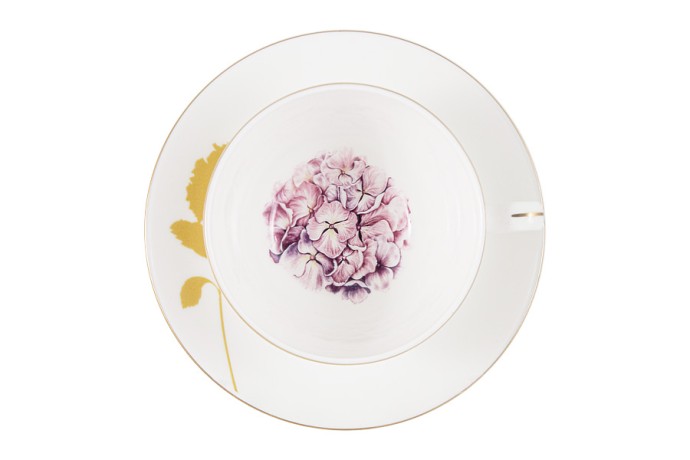 Чашка с блюдцем Гортензия, 250 мл. Emily