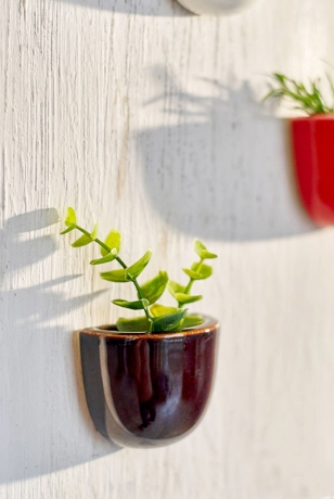 Набор мини-кашпо pocket красный/белый/черный