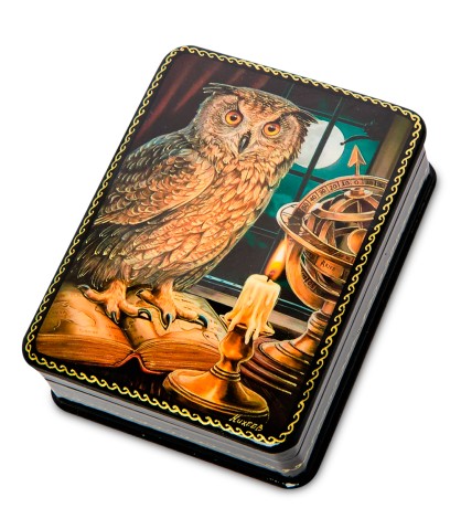 ШК-19/24-A Шкатулка в технике декупаж "Сова" (10х8х3,5)