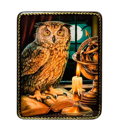 ШК-19/24-A Шкатулка в технике декупаж "Сова" (10х8х3,5)