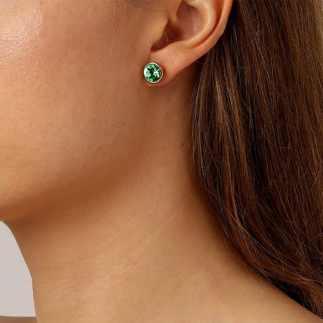 Пусеты DIA SG LEAF GREEN Dyrberg Kern