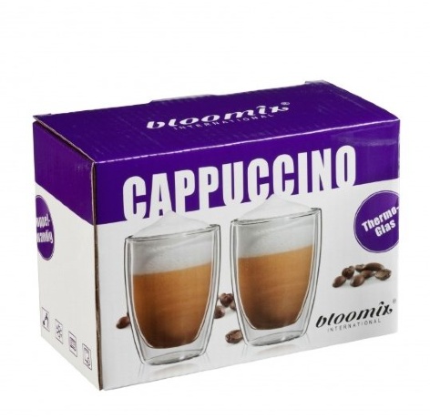 Набор бокалов "Капучино Рим" Coffee, 200 мл, 2шт. Bloomix