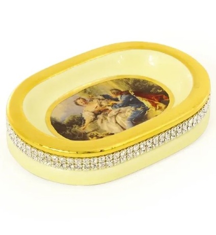 Мыльница, 14,5х10 см. BAROQUE, керамика, swarovski