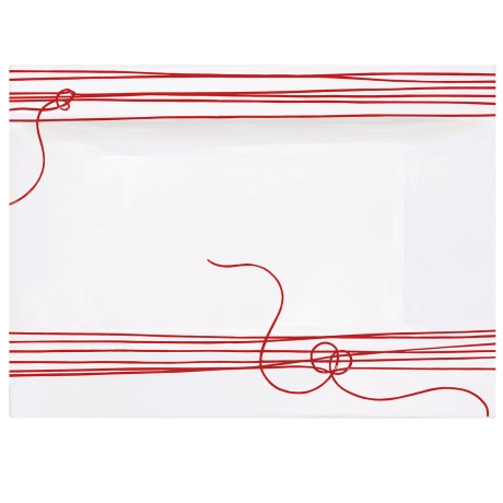 Блюдо сервировочное прямоугольное, 40х29 см. FIL ROUGE NODI Taitu