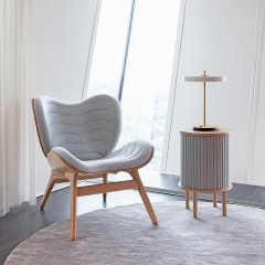 Приставная тумба Audacious Side table, oak, Sugar Brown, Ø38х59,3 см. Umage