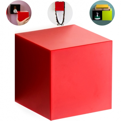 Полка-вешалка Pixel, красная, Qualy