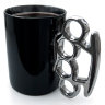 Кружка Knuckle, черная/серебристая, thabto