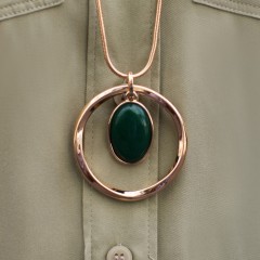 Колье GREEN AGATE