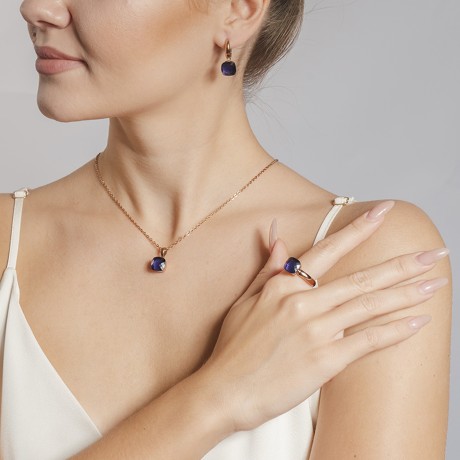 Кольцо Firenze tanzanite 19 мм. Qudo