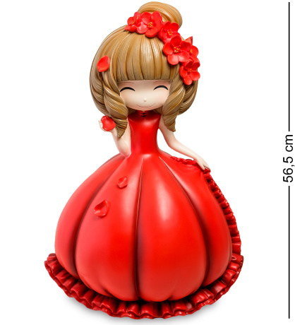 MF- 12 Копилка большая "Девочка в красном платье"