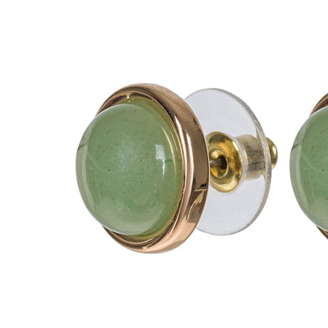 Пусеты GREEN AVENTURINE