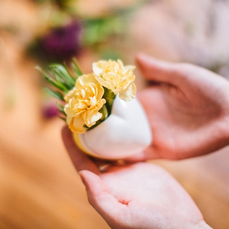 Набор мини-кашпо heart красный/белый/черный