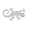 Брошь Ящерка FAN-06504.1 BW/S Shadore