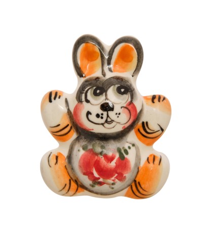 ГЛ- 861 Магнит "Заяц" цв. (Гжельский фарфор)