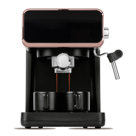 Кофеварка цифровая эспрессо, 3 в 1, электрическая, Berlinger Haus, black/rose gold, черный