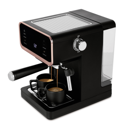 Кофеварка цифровая эспрессо, 3 в 1, электрическая, Berlinger Haus, black/rose gold, черный