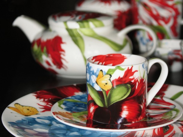 Чашка с блюдцем кофейная, 100 мл. EMOTION Taitu