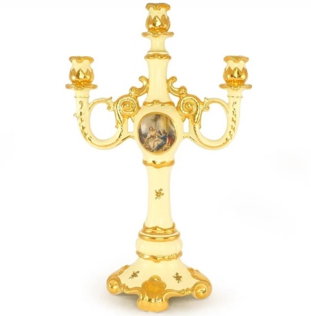 Подсвечник на 3 свечи, 34х20х53 см. BAROQUE, керамика