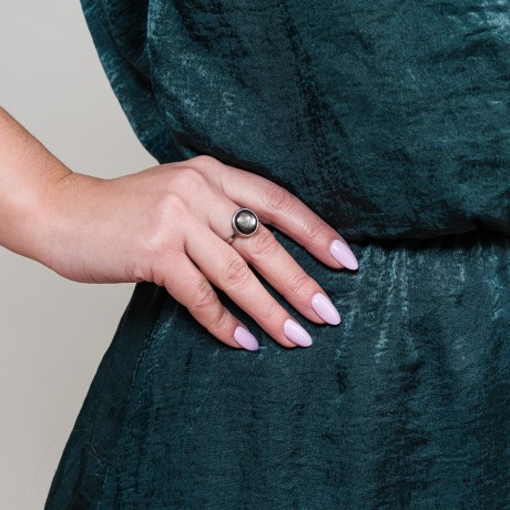 Кольцо Сфера SHELL KR02913-1/8 BW/S Fiore Luna