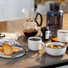 Набор из 4 кружек из тонкого фарфора Mikasa Luxe Deco, 380 мл. Kitchen Craft