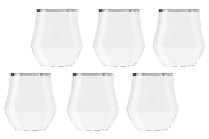 Набор стаканов для виски Сабина платина, 0,375 л. 6 шт. Same