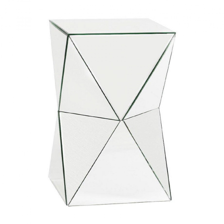 Приставной столик зеркальный с фигурным основанием Verge