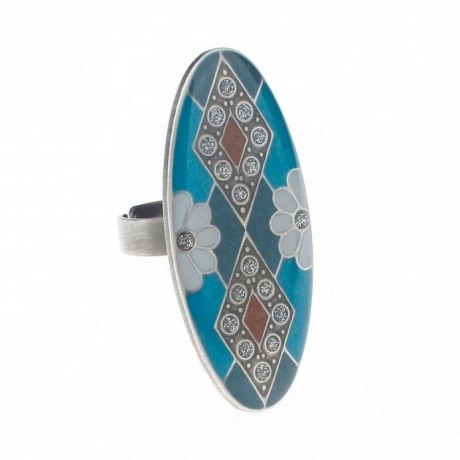 Кольцо K74381 BL Clara Bijoux