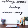 Надпись декоративная Nothing worth having comes easy настенная, черная, Umbra